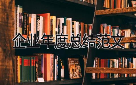 企业年度总结怎么写 企业年度总结范文12篇