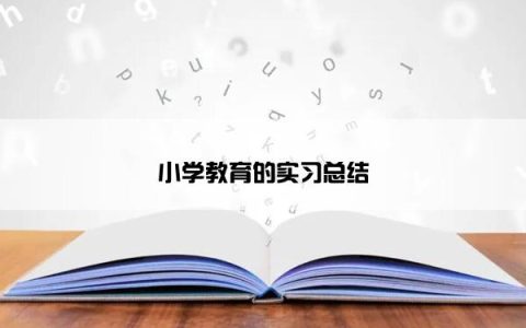 小学教育的实习总结