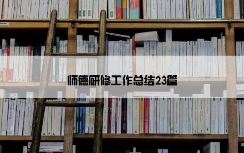 师德研修工作总结23篇