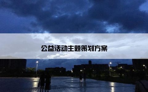 公益活动主题策划方案