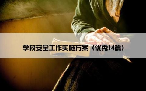 学校安全工作实施方案（优秀14篇）