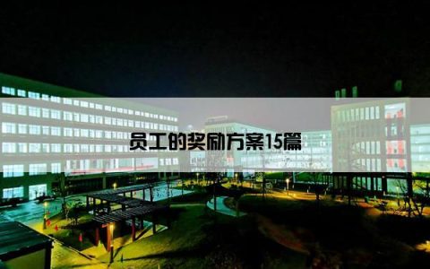 员工的奖励方案15篇