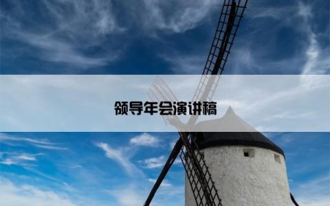 领导年会演讲稿