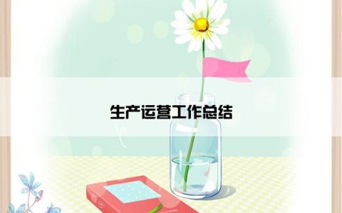 生产运营工作总结