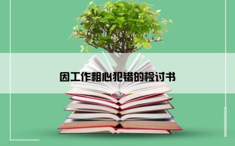 因工作粗心犯错的检讨书