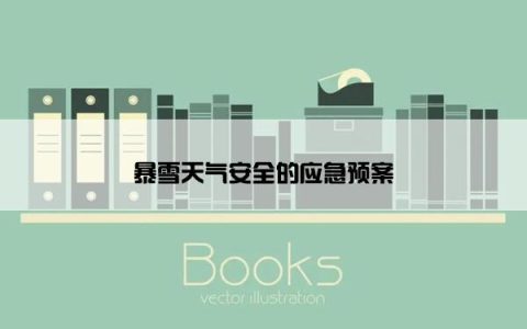 暴雪天气安全的应急预案