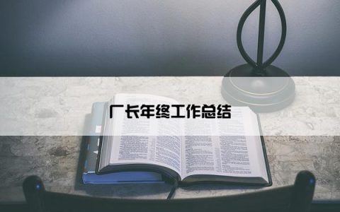 厂长年终工作总结