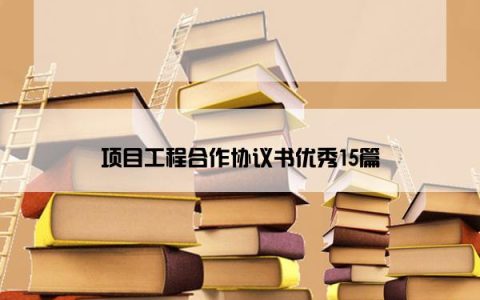 项目工程合作协议书优秀15篇