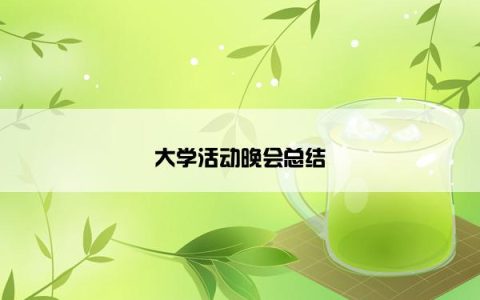 大学活动晚会总结