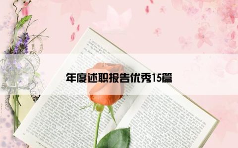 年度述职报告优秀15篇