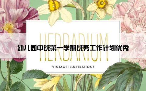 幼儿园中班第一学期班务工作计划优秀