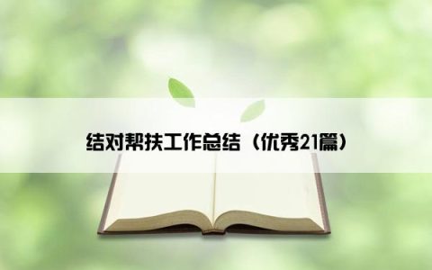 结对帮扶工作总结（优秀21篇）