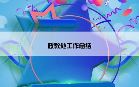 政教处工作总结