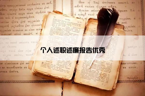 个人述职述廉报告优秀