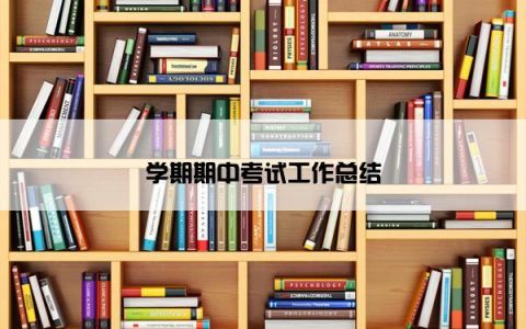 学期期中考试工作总结