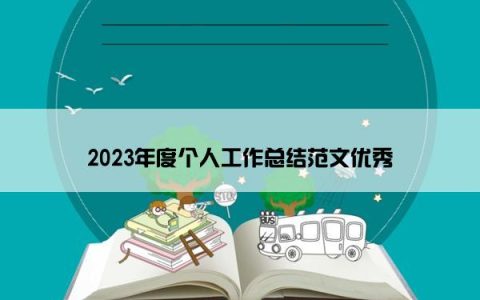 2023年度个人工作总结范文优秀