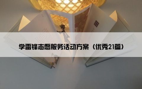 学雷锋志愿服务活动方案（优秀21篇）