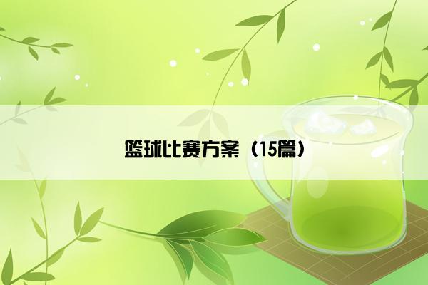 篮球比赛方案（15篇）