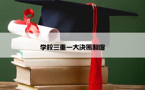 学校三重一大决策制度