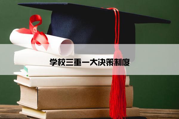 学校三重一大决策制度