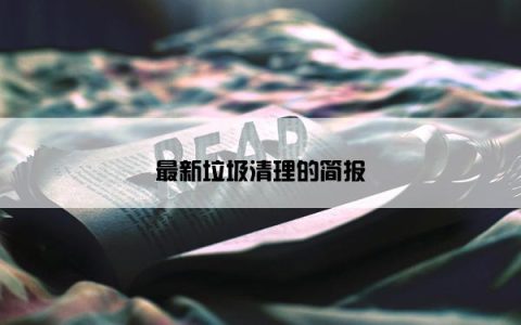 最新垃圾清理的简报