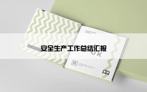 安全生产工作总结汇报