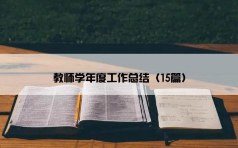 教师学年度工作总结（15篇）