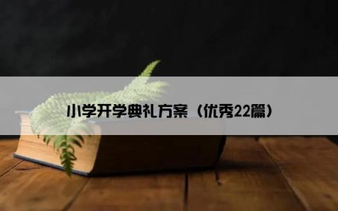 小学开学典礼方案（优秀22篇）