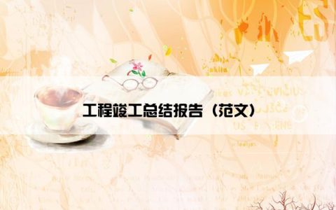 工程竣工总结报告（范文）