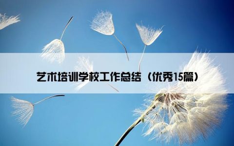艺术培训学校工作总结（优秀15篇）