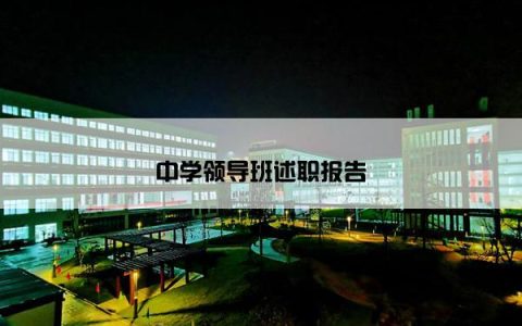 中学领导班述职报告