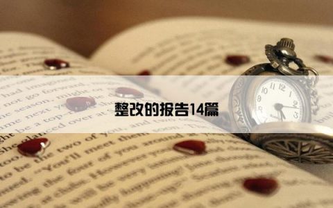 整改的报告14篇