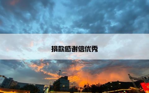 捐款感谢信优秀