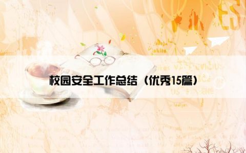 校园安全工作总结（优秀15篇）
