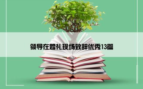 领导在婚礼现场致辞优秀13篇