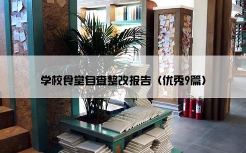 学校食堂自查整改报告（优秀9篇）