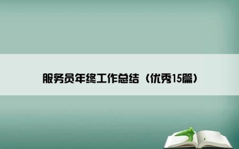 服务员年终工作总结（优秀15篇）