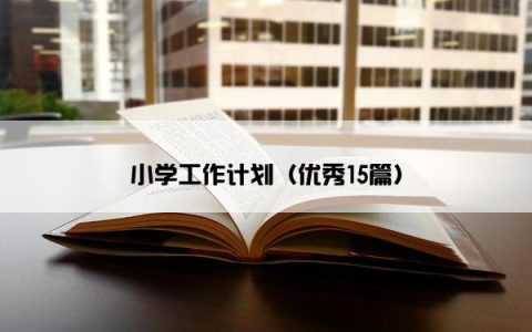 小学工作计划（优秀15篇）