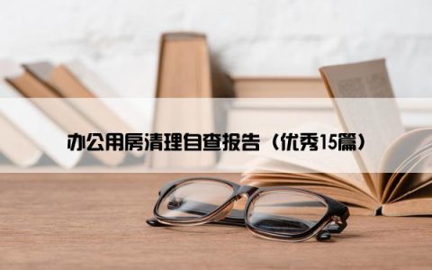 办公用房清理自查报告（优秀15篇）