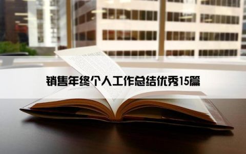 销售年终个人工作总结优秀15篇