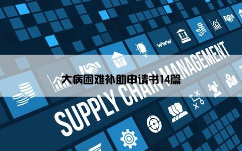 大病困难补助申请书14篇