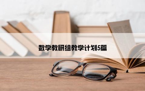 数学教研组教学计划5篇