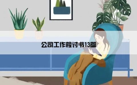公司工作检讨书13篇