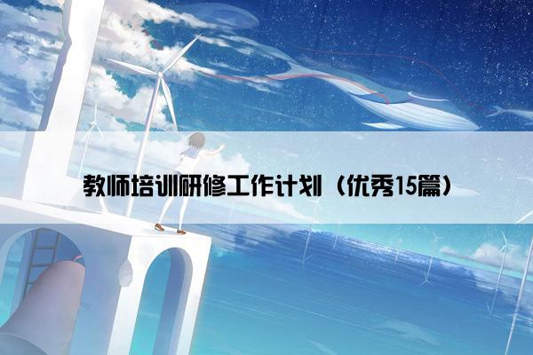 教师培训研修工作计划（优秀15篇）