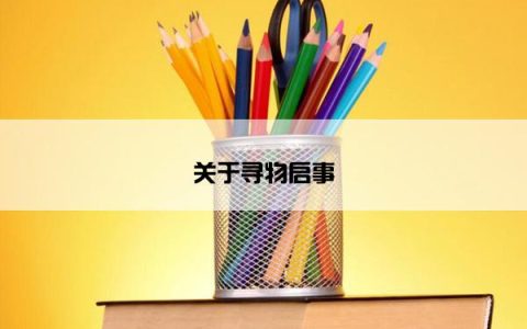 关于寻物启事