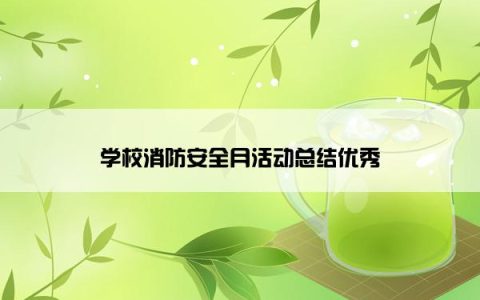 学校消防安全月活动总结优秀