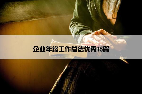 企业年终工作总结优秀15篇