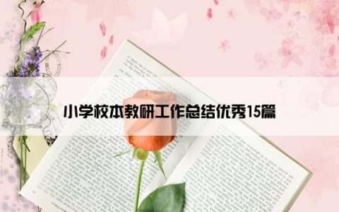 小学校本教研工作总结优秀15篇