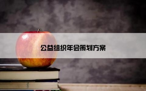 公益组织年会策划方案
