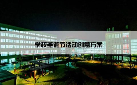 学校圣诞节活动创意方案